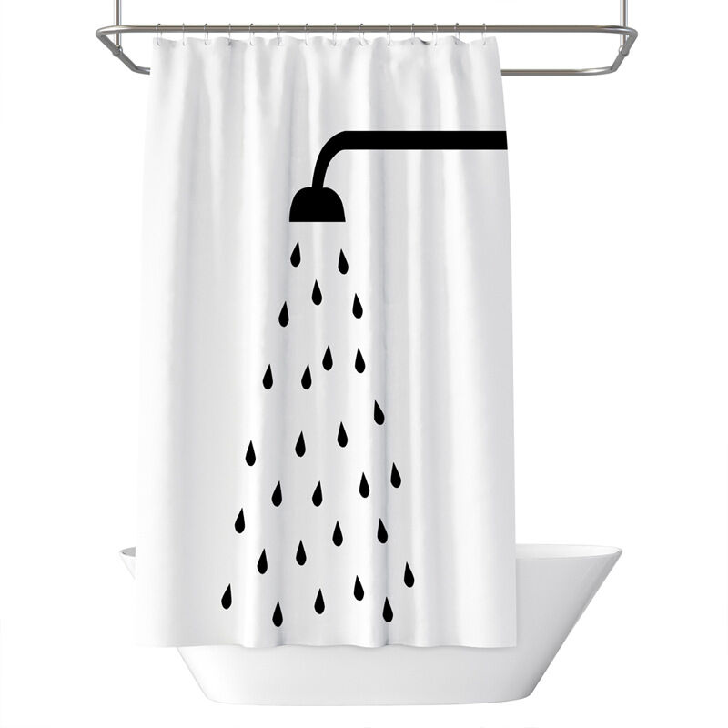 Rideau Douche, Rideau de Douche 180x180 cm, Rideaux de Douche Séchage Rapide, Rideau de Douche Anti Moisissure Tissu Imperméable Lavable Accessoire