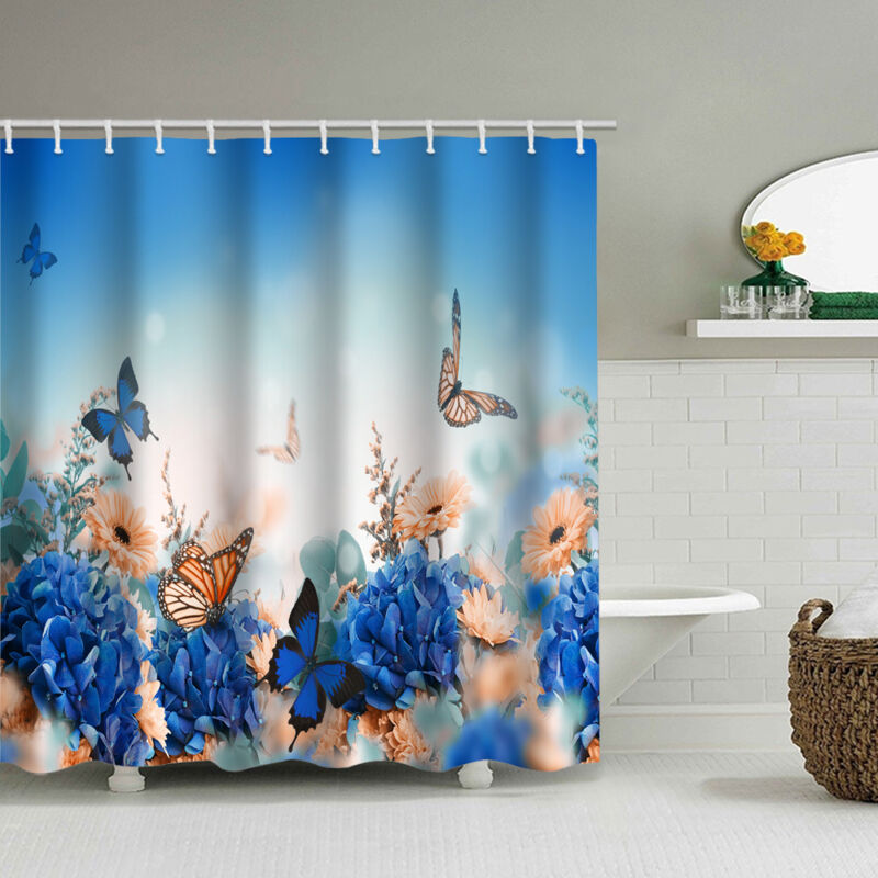 Sollbry - Rideaux occultants papillon - Décoration florale colorée pour chambre à coucher familiale - Rideaux foncés, 35,5 pouces x 71 pouces