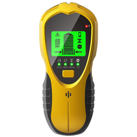 Sollbry Rilevatore di metalli da parete 4 in 1 con display LCD, rilevatore di montanti, rilevatore per il rilevamento di metalli, cavi elettrici, montanti in legno in pareti, pavimenti e soffitti