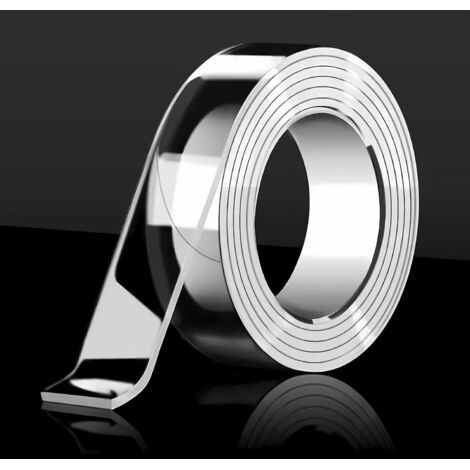 Sollbry Robustes doppelseitiges Montageband , Doppel-2-Klebeband für Wände, waschbare, stark klebende Wandklebebandstreifen, transparentes Klebeband für Teppichplakate zum Aufkleben von Gegenständen.