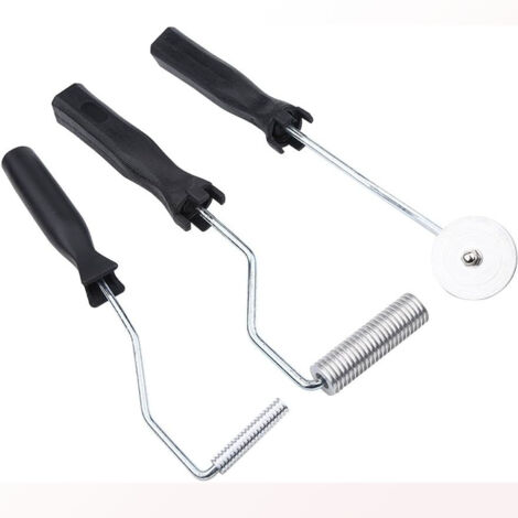 Sollbry Rodillo removedor de burbujas (3 unidades), paleta de burbujas, aleación de aluminio y fibra de vidrio, kit para moldes, resinas y materiales compuestos.
