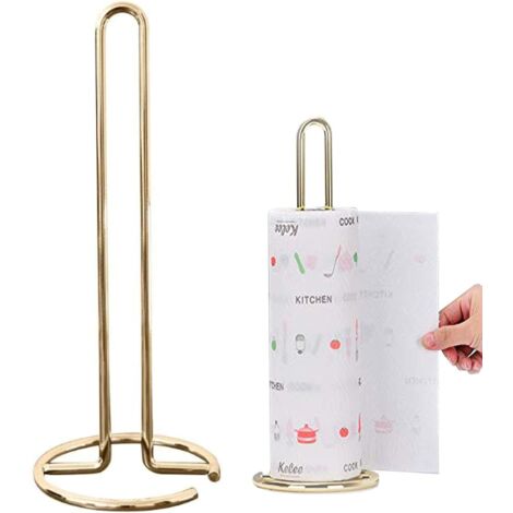Sollbry Rollenpapierhalter, tragbarer Küchenrollenhalter aus Edelstahl, Goldstahl, vertikaler Toilettenpapierhalter, Papierspenderhalter für Küche, Wohnzimmer, Schlafzimmer