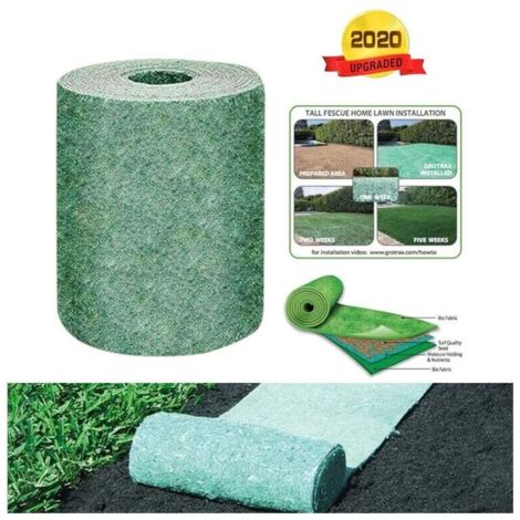 Sollbry Rollo de estera de semillas de césped, estera de cultivo de césped biodegradable de 3 m, estera de semillas de césped, fertilizante de jardín, para picnic, jardinería, estera para plantar césp