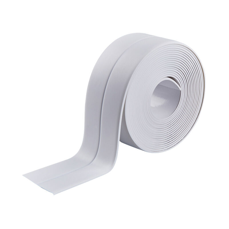 Image of Rotoli di striscia sigillante impermeabile, guarnizione per bagno, nastro sigillante autoadesivo per cucina, wc, vasca da bagno (bianco 3,2 m3,8 cm)
