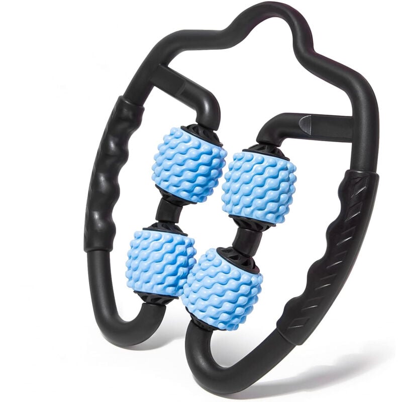 Sollbry - Rouleau de Massage Musculaire des Tissus Profonds, 360° 3d Foam Roller Massage Anti Cellulite, 4 Roues Rouleau en Mousse, Masseur de Jambes