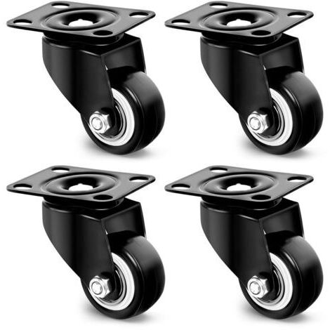 Sollbry Roulettes pour Meubles, 4 Pièces Roulette Charge Lourde 360 Degré Roulettes Pivotantes avec Frein 40mm Silence Roulettes Pivotantes pour Appareils Et Meubles