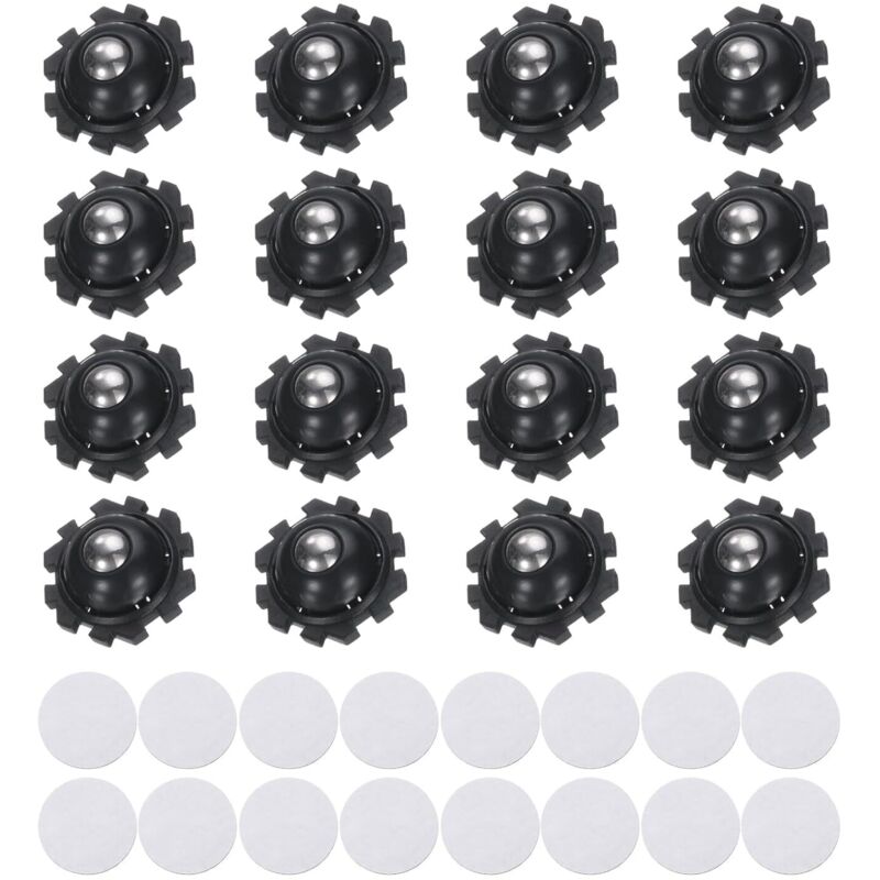Roulettes pour Meubles,16 Pièces Mini Roulette Auto-Adhésive Roulettes,360 Degrés Roulettes à Billes pour Appareils de Cuisine,Poubelles,Boîtes de