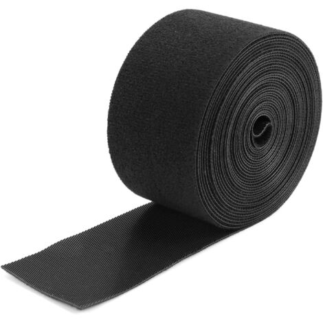 Sollbry Ruban Serre-Câble Réutilisable, 50mm x 5M Ruban Crochet et Boucle Double Face, Organisateur pour Cordes et Câble Electrique
