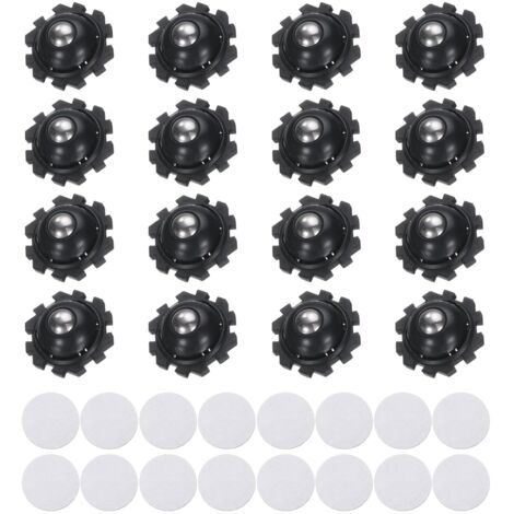 Sollbry Ruedas para muebles, 16 mini ruedas autoadhesivas, ruedas giratorias de 360 grados para electrodomésticos de cocina, botes de basura y cajas de almacenamiento.