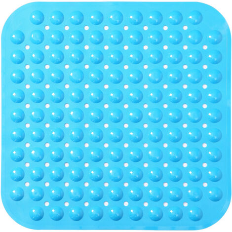 Sollbry Rutschfeste Badewannenmatte, Duschmatte, Badematte, rutschfeste Badematte, rutschfeste Badewannenmatte, waschbare Badematte, 46 x 46 cm (blau)