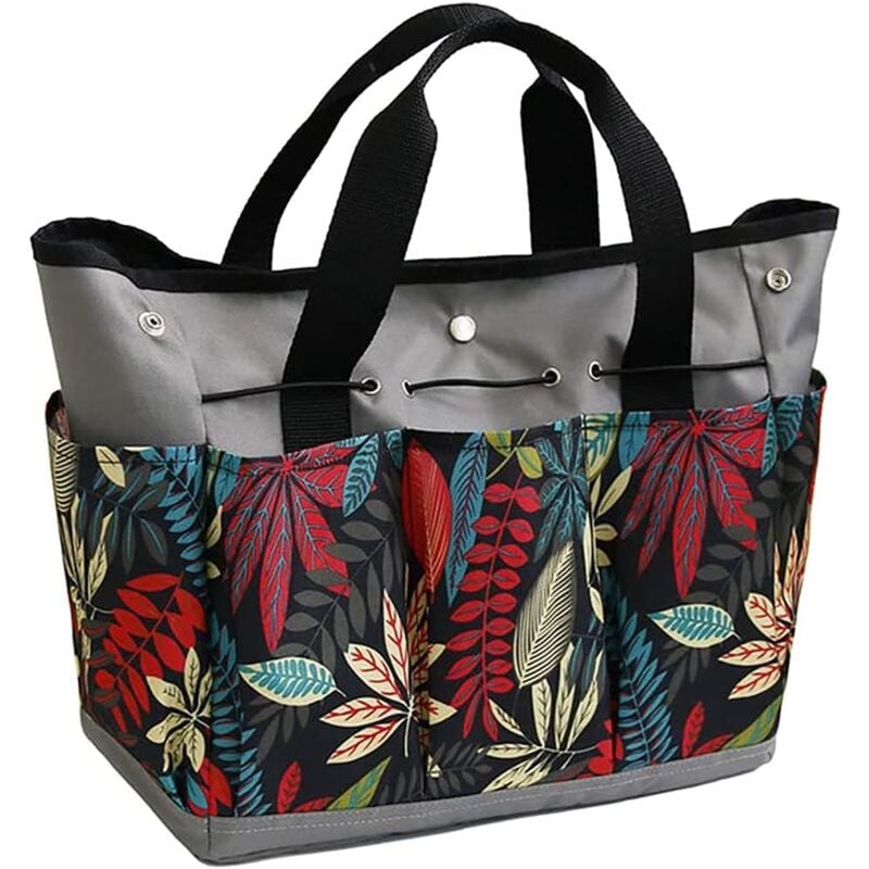 Sollbry - Sac à Outils de Jardinage, Sac Fourre-Tout de Jardinage en Tissu Oxford Sac de Rangement pour Outils de Jardin avec 8 Poches Extérieures