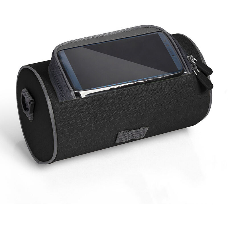 Sollbry - Sac de Guidon de Vélo Imperméable,Sacoche Cadre vélo Grande capacité Support Telephone Velo Etanche,avec Écran Tactile Transparent pour Le