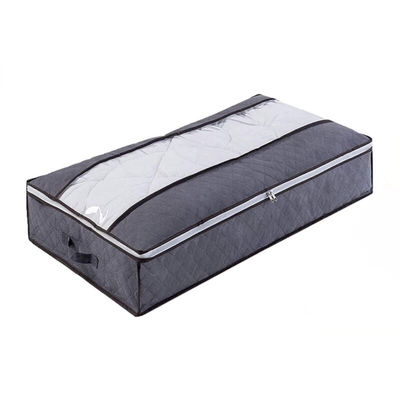 Sac de Rangement sous Lit, Rangement sous Lit Grande Non-Tisse Pliable, Sacs de Rangement pour Couette Édredons Couvertures Oreillers Jouets