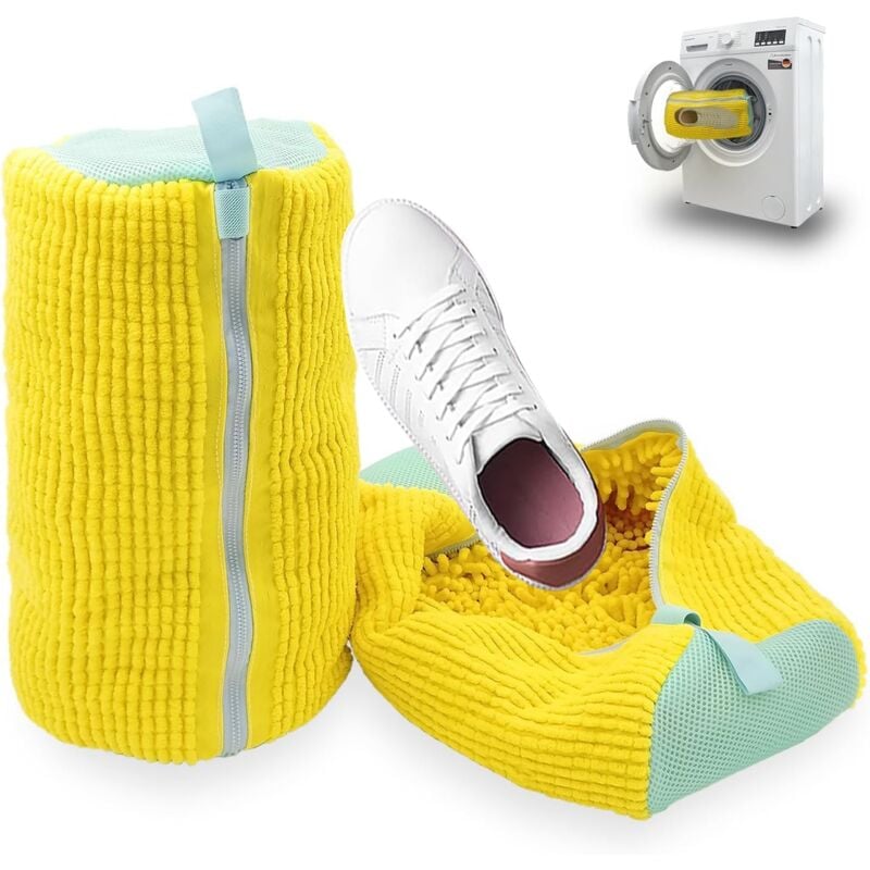 Sac Lavage Chaussures Machine à Laver, Sacs à Linge Pour Chaussures RéUtilisables, Sac Machine a Laver pour Chaussures de Sport Baskets Blanchisserie