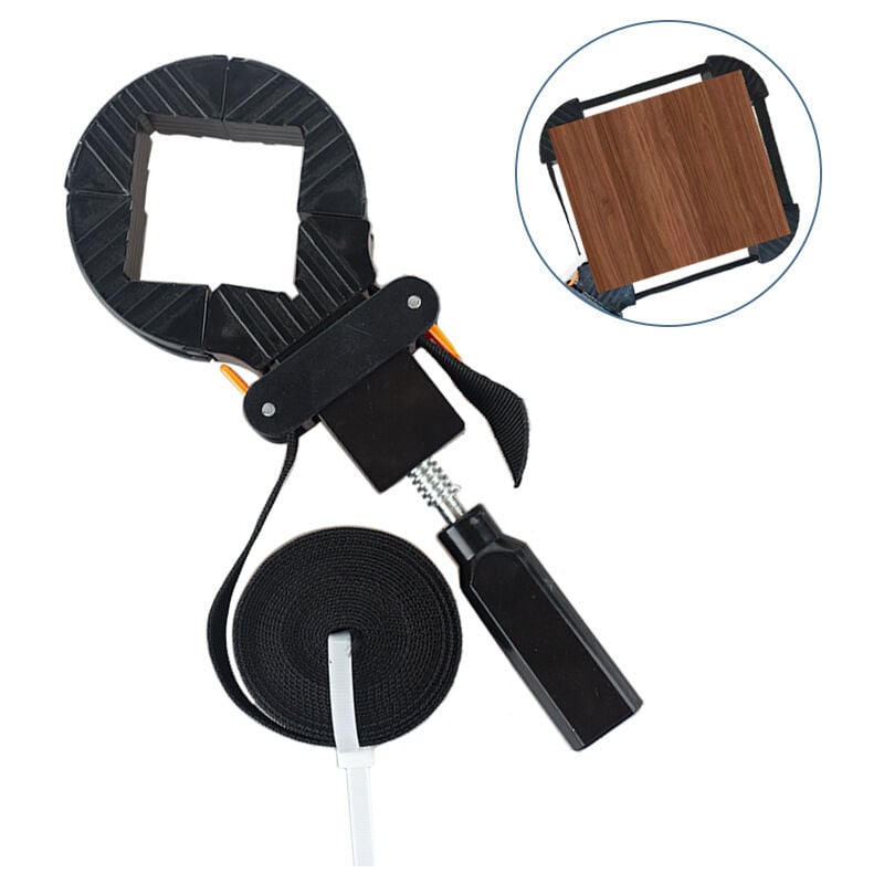 Sangle de Serrage de coin Réglable, Pince de Coin Réglable à 4 Mâchoires, Collier de Serrage de Sangle Collier de Serrage d'angle, Postuler à Coin