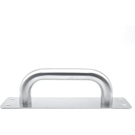 Sollbry Schiebetürgriff, Edelstahl-Türgriffe mit Rückplatte, robust, für Schrank, Toilette, Garagentor, Schuppen (200 x 45 mm)
