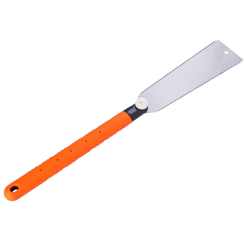 Sollbry - Scie à Main Japonaise à Double Tranchant , Tronçonneuse Interchangeable Avec Lame Flexible pour le Travail du Bois, Orange