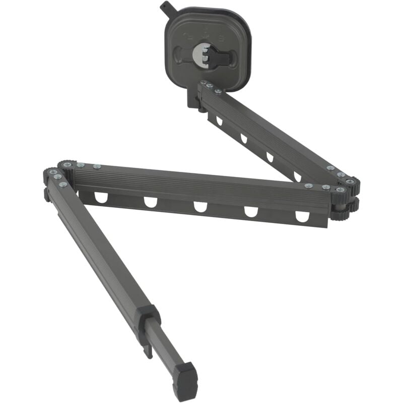 Séchoir à Linge Mural avec Ventouse, Etendoir Linge Interieur Pliable, Forte Capacité de Charge, Etendoir Mural pour Balcon, Linge, Salle de Bain - 3