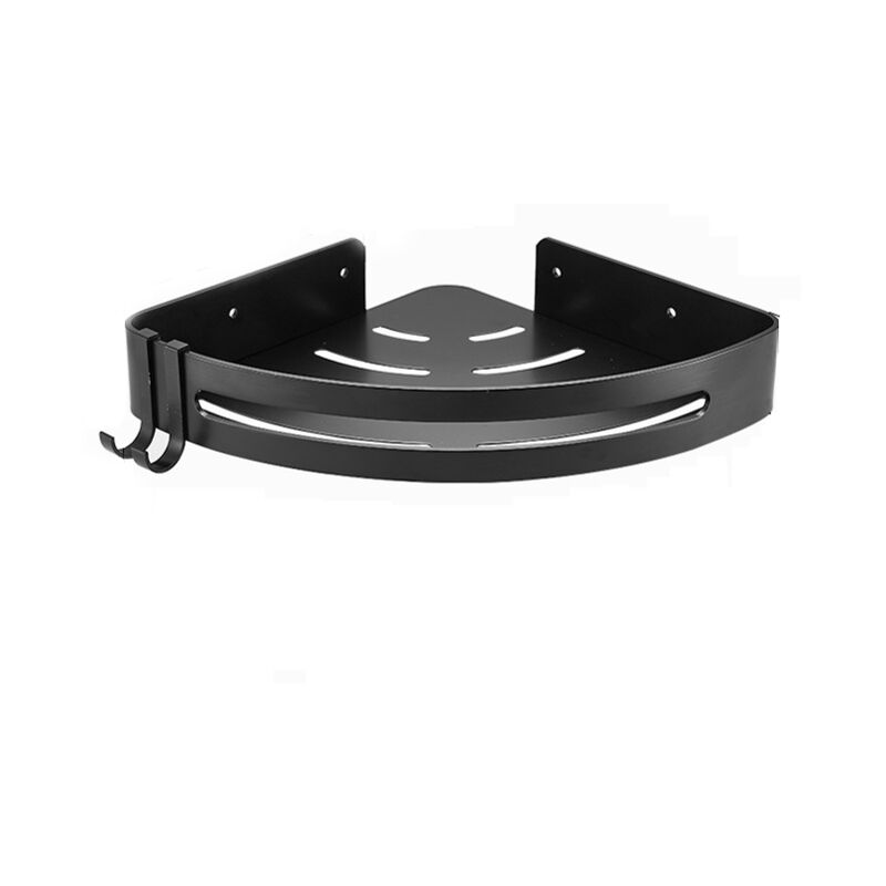 Sollbry - Séparateur de salle de bain Étagère d'angle pour douche de salle de bain, avec 2 crochets Organisateur de rangement pour toilettes de salle