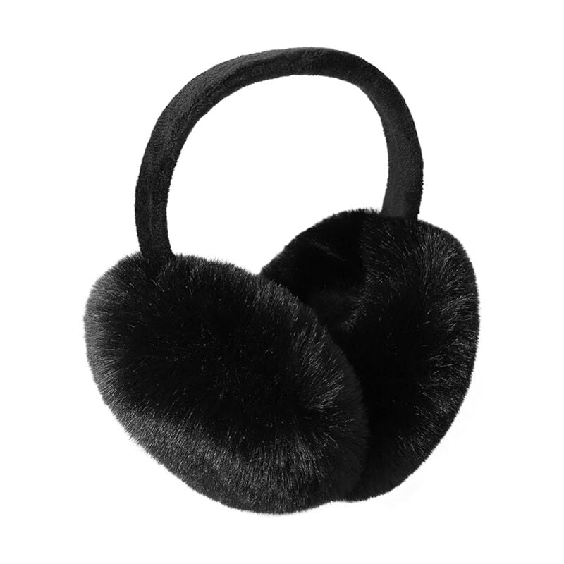 Simplicité unisexe chaud fausse fourrure hiver extérieur cache-oreilles pliable cache-oreille - Sollbry