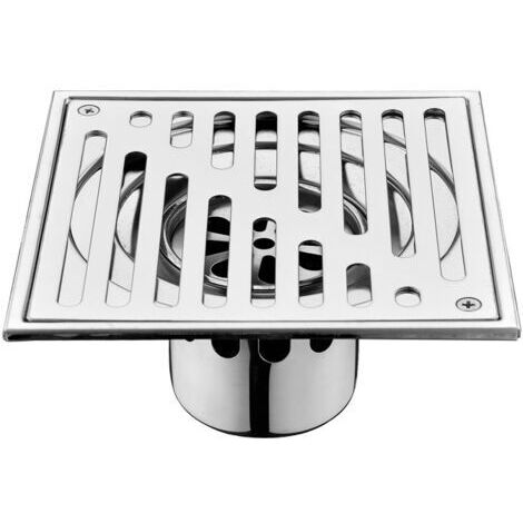 Sollbry – Siphon de douche en acier inoxydable 110x110mm – Drain de sol pour salle de bain et cuisine – Évacuation rapide – Protection multicouche contre les odeurs