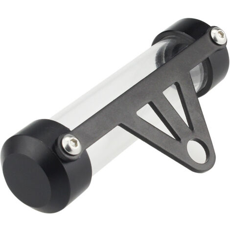 Sollbry Soporte cilíndrico para marco de disco de seguridad para motocicleta, de aleación de aluminio y acrílico, impermeable, para la mayoría de motocicletas, 11 x 2,6 cm (4,3 x 1,02 pulgadas) (negro