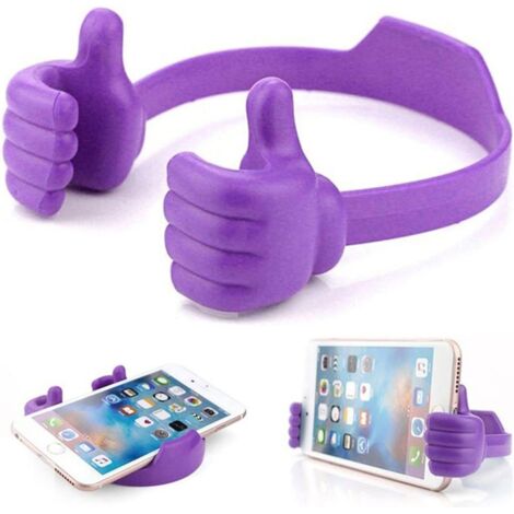 Sollbry Soporte de escritorio para teléfono, universal y flexible, ideal para tabletas, iPhone, iPad, Samsung y otros soportes (morado)