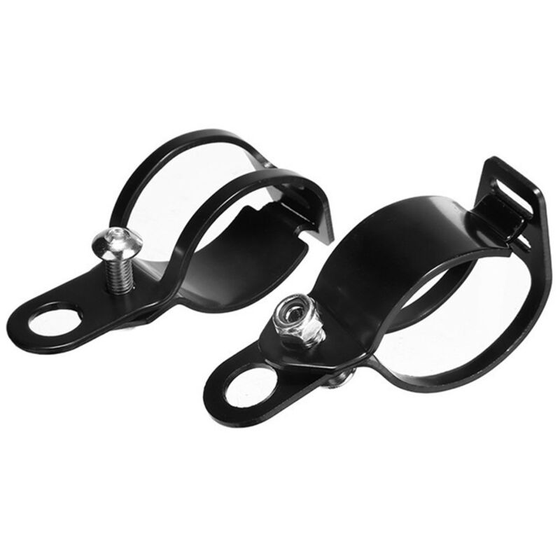 Sollbry Soporte de señal de giro para motocicleta, abrazadera universal para horquilla de intermitente, abrazaderas de reubicación de horquilla de 27