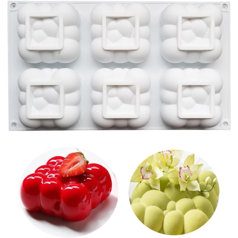 Image of Stampo in silicone per torta a forma di nuvola, stampo in silicone a bolle, adatto per realizzare torte mousse. - Sollbry