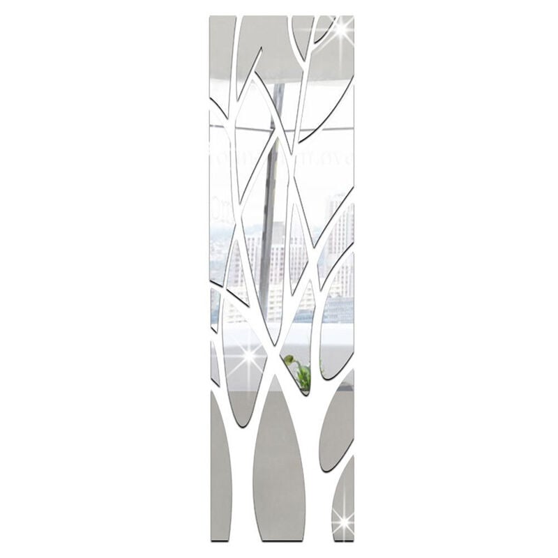 Sollbry - Stickers Muraux Miroirs Tronc d'arbre 3D Miroir Stickers Muraux Miroir Branches Autocollants Adhesif Miroirs Décoration de La Maison pour