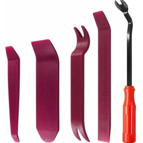 Kit 39 Pezzi Per Smontaggio Auto - Attrezzi Nylon Per Pannelli, Radio E Cruscatto (Rosa)