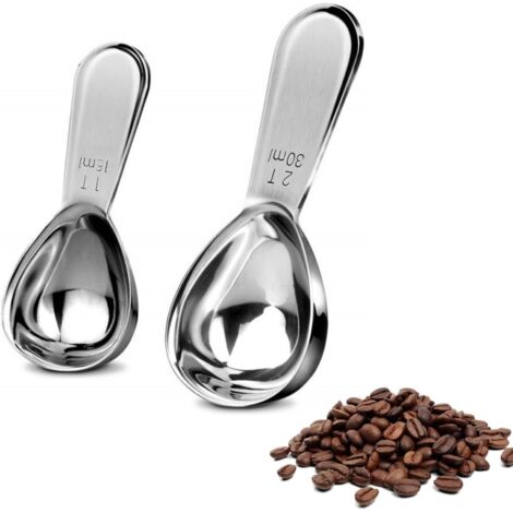 Sollbry Stück kompakter und tragbarer Messlöffel, langlebiger Kaffee-Messlöffel aus Edelstahl, Kaffee-Messlöffel mit kurzen Griffen zum Schöpfen von Kaffee, Tee, Zucker, Milchpulver