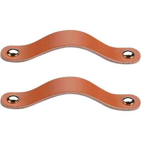Sollbry Stück Leder-Möbelgriff, Schranktürknauf, Ledergriff, Schubladenknauf, Vintage-Möbelgriff für Schränke, Kommode, Küche, Badezimmer