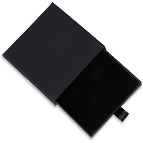 Sollbry Stücke Schmuck Geschenkbox Papier Schmuck Display Geschenkboxen 9  9  1,7 cm / 3,5  3,5  0,6 Zoll Kleine Geschenkbox Halskette Ohrringe Ring Aufbewahrung - Schwarz
