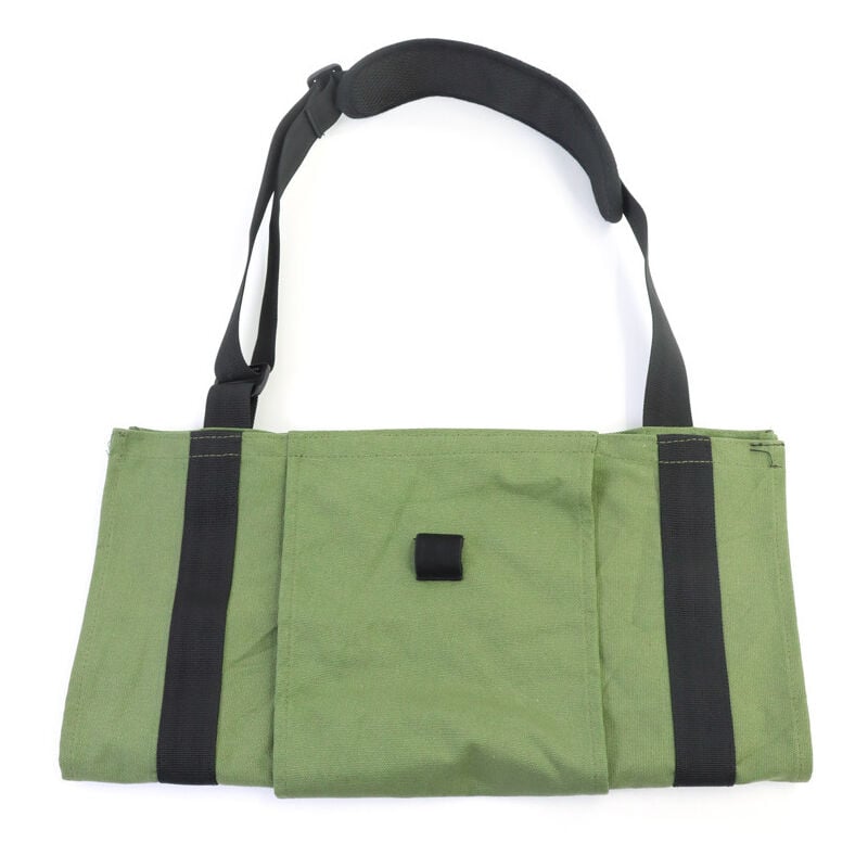 Sollbry - Support en bois pour bois de chauffage, sac de rangement ergonomique en toile de grande capacité, organisateur de rangement portable pour