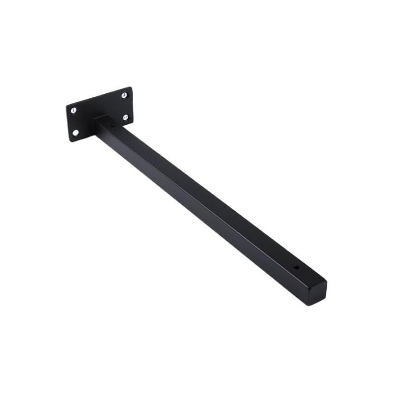 Sollbry - Support en t noir pour étagères, supports cachés robustes pour planches de bois, Supports de suspension pour étagère aveugle, support mural