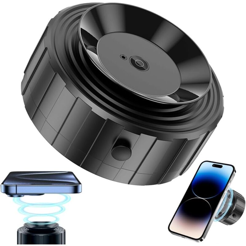 Sollbry - Support magnétique à ventouse pour voiture - Forte aspiration - Rotation à 360° - Pour écran/verre/miroir/surface lisse