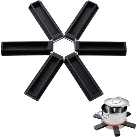 Sollbry Support Pot Résistant Chaleur Isolation Thermique et Tapis Bol Anti-Brûlure sous-Pot Pliable Antidérapant, Conception Creuse, Utilisé pour Support Casseroles et Ustensiles Cuisine (1 PCS)