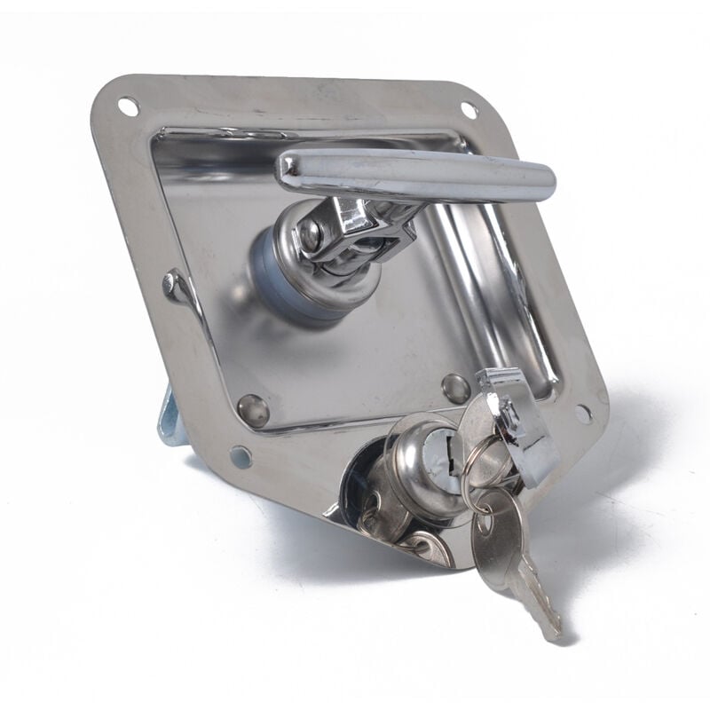 Sollbry - t Forme Acier Inoxydable Remorque rv Voyage Serrure Anti-vol Boîte à Outils Poignée Serrure de Porte pour Caravane Camion Camp Motorhome