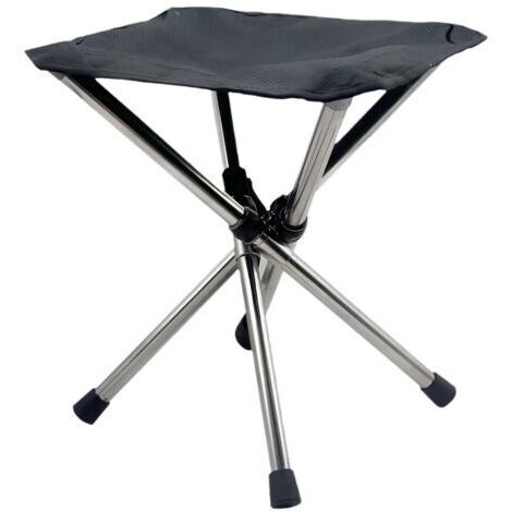 Sollbry Tabouret de camping, petite chaise pliante rétractable, pédale en acier inoxydable, tabouret de sac à dos compact et léger
