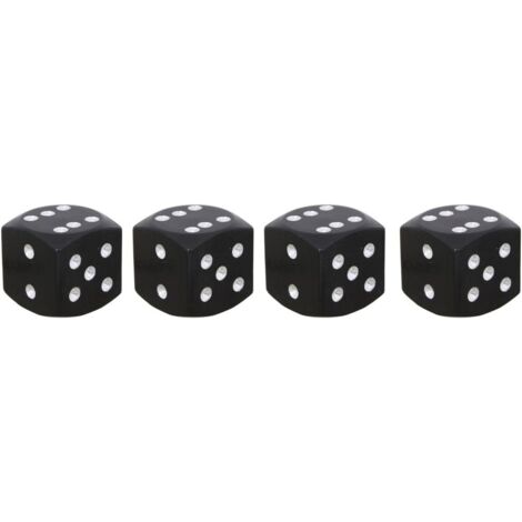 Sollbry Tapas de válvula de rueda para vehículo, aleación de aluminio, estilo dado, color negro, 4 unidades