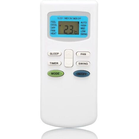 Sollbry Télécommande Universelle de Climatiseur Compatible pour TCL, pour Dronic, pour Klimaire, pour Pioneer, pour Ciac, pour Airton, pour Dronic, pour Fujico, pour Universal Asia, pour Airmaster, po