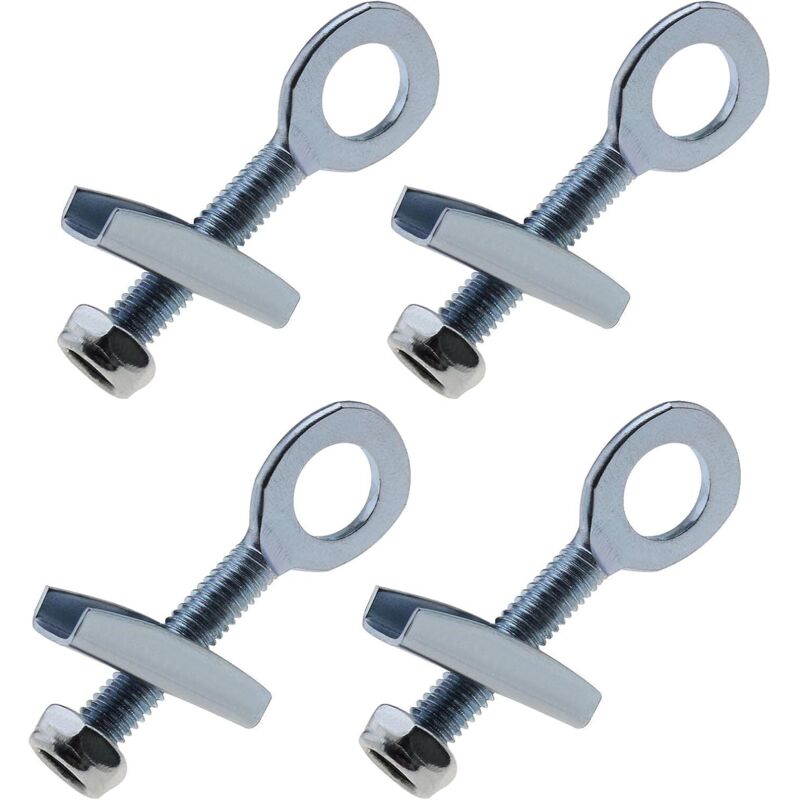 Sollbry - Tensor de eje de cadena ajustable de 10 mm con tornillos para bicicleta eléctrica (4 unidades)