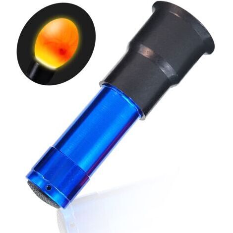 Sollbry Testeur d'œufs lumineux et froid à LED pour poulet, caille, volaille, incubateur, couveuse, trappe (bleu)
