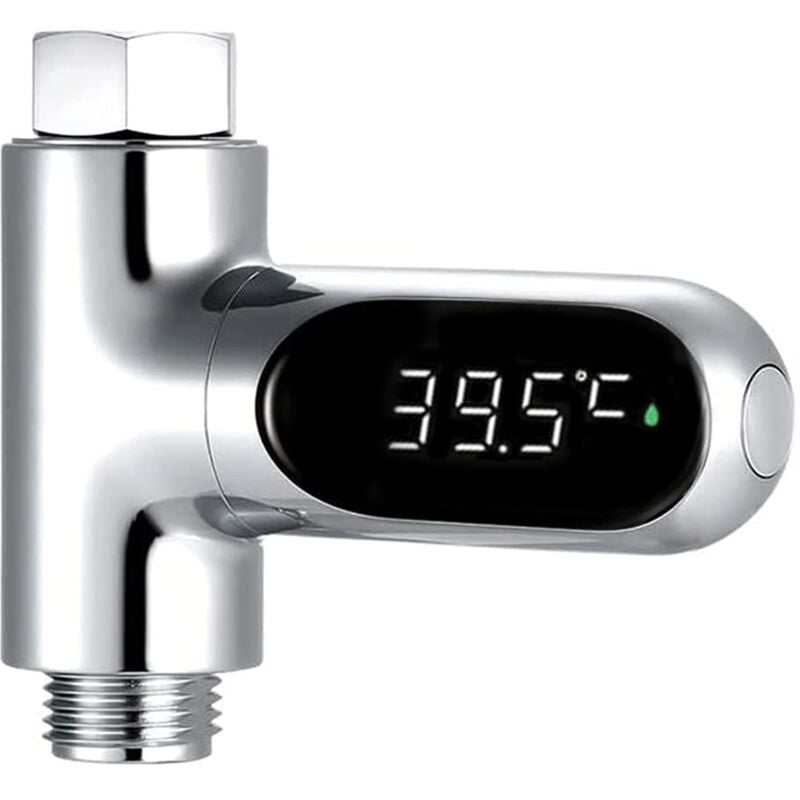 Sollbry - Thermomètre de douche, affichage numérique led, design étanche sans pile, thermomètre à eau, robinet électronique pouvant être utilisé pour