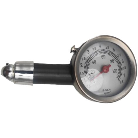 Sollbry Tire Pressure Gauge - Manometer - 7.5 Bar - Tire Pressure Tester - 0-100 Psi - For Car, Bike and Motorcycle