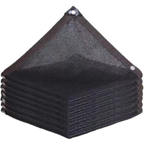 Sollbry Toile d'ombrage pour plantes de jardin - 2 x 1 m - Noir - Protection solaire - Bâche en maille avec œillets - Auvent pare-soleil pour pergola extérieure, patio, fleurs, pelouse, chenil, poulai
