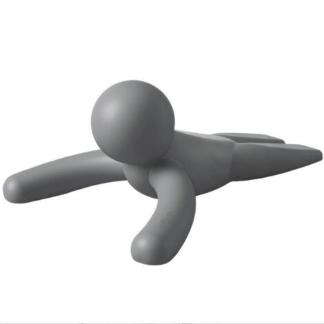 Sollbry Tope de puerta decorativo, protege el suelo, gris, 1 unidad