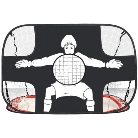 Sollbry Tragbare Fußballtore für Kinder, 2-in-1-Pop-Up-Design, faltbares Fußballnetz mit Tragetasche, Garten, Strand, Outdoor-Training, Fußballnetz, 120 x 80 x 80 cm