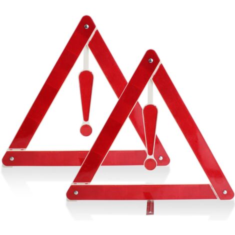 Sollbry triángulos de advertencia para coche, placa reflectante y caja de almacenamiento para vehículos de motor, triángulo de seguridad rojo.